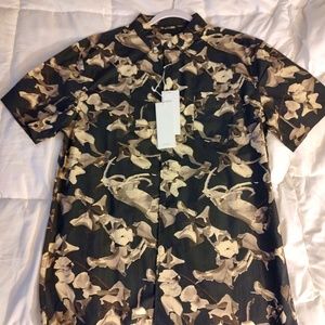 Saturdays New York City NYC Esquina Petals button down shirt NWT